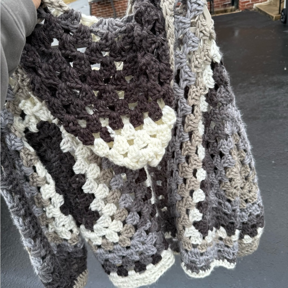 Crocheted hoodie